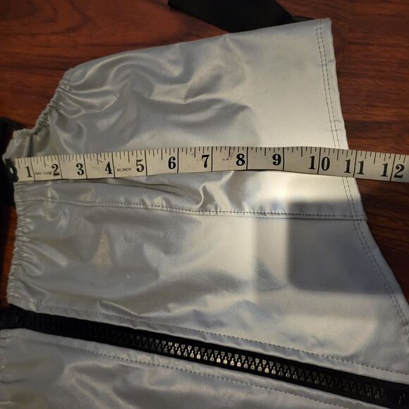 NWTs Club Exx Silver Metallic Harness Zip Up Tank Top Women's 1X Dolls Kill - Picture 12 of 15